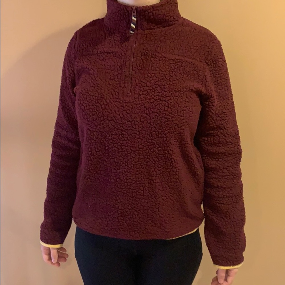 Aeropostale Maroon Sherpa Sweatshirt